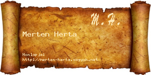 Merten Herta névjegykártya